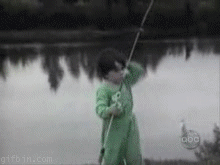 Kid scared of fish